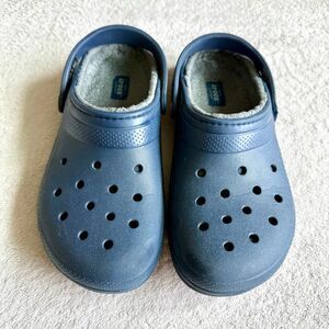 Crocs Big Kids Navy Classic Lined Clogs
